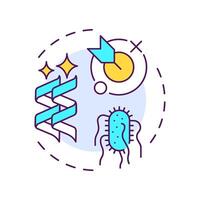 Phage display multi color concept icon. Molecular biology technique. Antibody production process. Round shape line illustration. Abstract idea. Graphic design. Easy to use in article vector