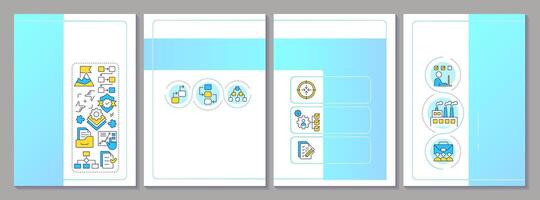 SOP management brochure template. Operating procedures. Leaflet design with linear icons. Editable 4 layouts for presentation, annual reports vector