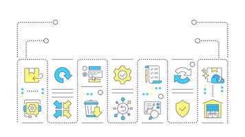 Reverse logistics word concept isolated on white. Product return. Supply chain, warehouse management. Creative illustration banner surrounded by editable line colorful icons vector