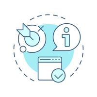 Accuracy soft blue concept icon. Data collection, management. Marketing methodology, information. Round shape line illustration. Abstract idea. Graphic design. Easy to use article, blog post vector