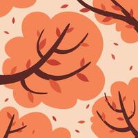 Autumn Illustration With Trees And Leafs vector