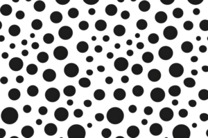 Black and white abstract background. Random circles of different sizes isolated on transparent background. png