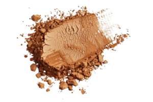 High-quality image of crushed cocoa powder isolated on transparent background. ideal for food, confectionery, or baking themed projects. png