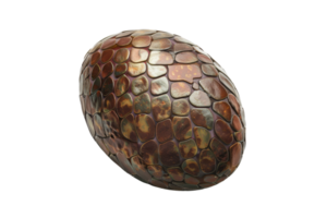 Close-up of a scaly dragon egg with intricate textures on a transparent background. Perfect for fantasy, mythical, and imaginative themes. png