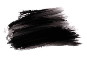 Abstract dark black watercolor brush stroke on white background vector