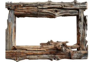 rustic wooden frame with a dark background png