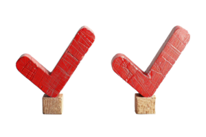 Two red check marks on a white background. png