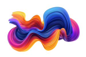 3D rendering of a colorful abstract shape. png