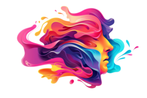The image is an abstract painting png