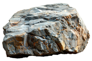 A large rock with a grey and brown color. It is a solid piece of rock with no visible cracks or crevices png