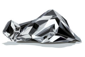 black and white crystal structure on a white background. png