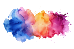 A colorful watercolor painting with a rainbow stripe. The colors are bright and vibrant, creating a cheerful and lively atmosphere. The painting seems to be inspired by nature png