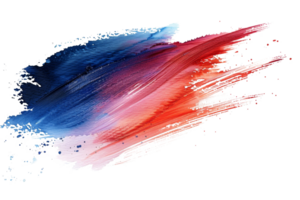 A splash of paint with blue, red and orange colors. The brush strokes are bold and expressive, creating a sense of movement and energy. The colors are vibrant and eye-catching png