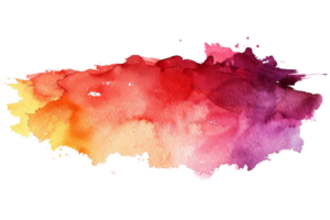 A splash of paint with red, yellow and orange colors. The colors are bright and vibrant, creating a sense of energy and excitement. The brushstrokes are bold and expressive png