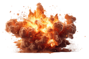 A large explosion is depicted in the image, with a lot of smoke and debris flying everywhere. The scene is chaotic and intense, with the explosion leaving a trail of destruction in its wake png