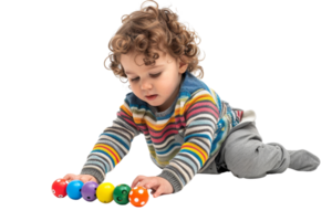 A baby is playing with a bunch of colorful balls. The baby is sitting on the floor and is reaching for the balls. The scene is playful and fun, and it shows the baby's curiosity png