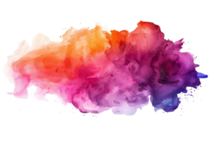 A colorful splash of paint with a lot of different colors. The colors are bright and vibrant, creating a sense of energy and excitement. The brushstrokes are bold and expressive png