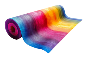 A colorful roll of paper with a rainbow pattern. The colors are bright and vibrant, creating a cheerful and lively mood png