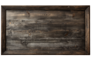 A wooden sign with a grainy texture and a dark brown color. The sign is rectangular in shape and has a rustic appearance png