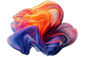 A colorful, abstract flower made of different colored ribbons. The colors are bright and vibrant, creating a sense of energy and movement. The flower appears to be made of many different pieces png