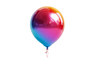 A colorful balloon with a red string. The balloon is floating in the air and is the main focus of the image png