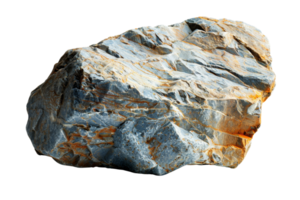 A large rock with a rough surface and a few cracks. The rock is grey and brown in color png
