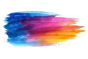 A colorful brush stroke with a rainbow of colors. The brush stroke is very thick and has a lot of texture. The colors are bright and vibrant, creating a sense of energy and excitement png