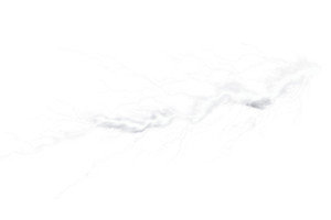 Dynamic white lightning bolt on black background, capturing the energy and intensity of a natural phenomenon in a striking visual display. png