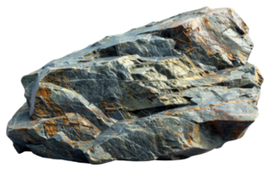 A large rock with a grey and brown color. The rock is rough and has a jagged edge png