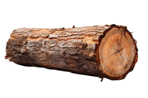 A large log with a few holes in it. The log is brown and has a rough texture png