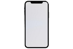 Modern smartphone with blank screen isolated on transparent background. Perfect for app mockups and technology-related designs. png