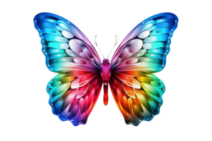 Vibrant and colorful butterfly with intricate wing patterns, symbolizing beauty, transformation, and nature. Perfect for creative projects. png