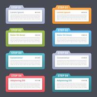 Set of infographic elements with numbers and place for your text, can be used as workflow, process, steps or options vector