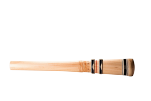 A wooden stick with a black and white stripe on it. The stick is long and thin. It is not a baseball bat png