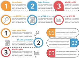 Four simple templates for process infographics, can be used as steps, workflow diagrams, options, etc vector
