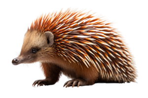Captivating image of an echidna, showcasing its unique spines and natural colors. Perfect for nature and wildlife enthusiasts. png