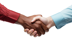 Two hands shaking in a business meeting. The handshake is a symbol of trust and agreement. Concept of professionalism and cooperation png
