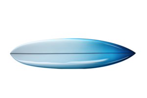 Sleek blue surfboard isolated on transparent background. perfect for beach and surfing-related designs and projects. png