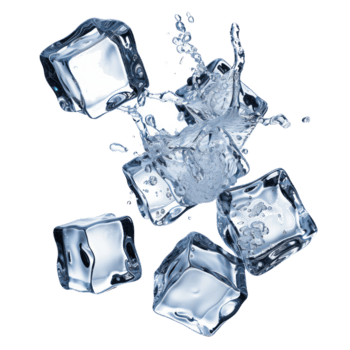 flutuando gelo cubos isolar em transparência fundo png