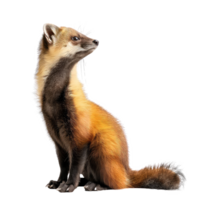 Marten side view full body isolate on transparency background png