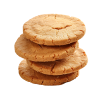 Biscuits Ginger snap front view full length isolate on transparency background png