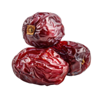 Dry red dates front view isolate on transparency background png