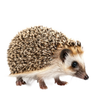 Hedgehog side view full body isolate on transparency background png