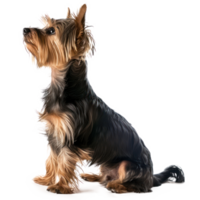 Yorkshire Terriers side view full body isolate on transparency background png