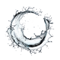 a splash of water on a curve shape bold lines stunning top view isolate on transparency background png
