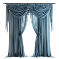 Curtains front view full length isolate on transparency background png