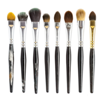 Brushes top view full length isolate on transparency background png