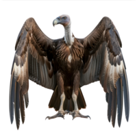 Vulture front view full body isolate on transparency background png