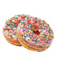 Donuts Sprinkles side view full length isolate on transparency background png