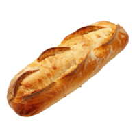 Bread Baguette front view full length isolate on transparency background png